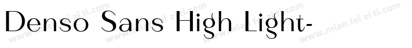 Denso Sans High Light字体转换